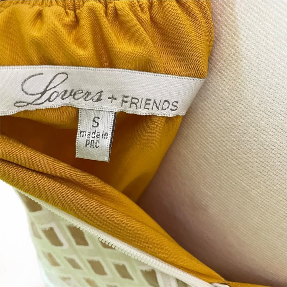 NEW Lovers + Friends Grid Window Pane Lace Dress - Picture 3 of 3